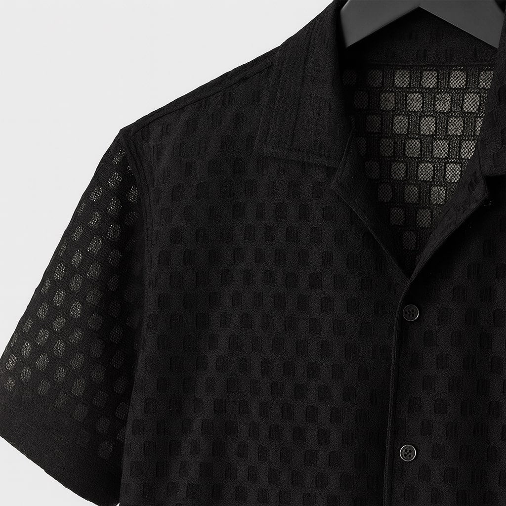 Kaspy Men’s Crochet Short-Sleeve Shirt | 6 Colours