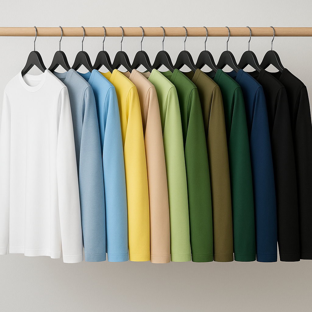 Kaspy 10 PC Men’s Full-Sleeve Polyester T-Shirt Combo | Multiple Colors