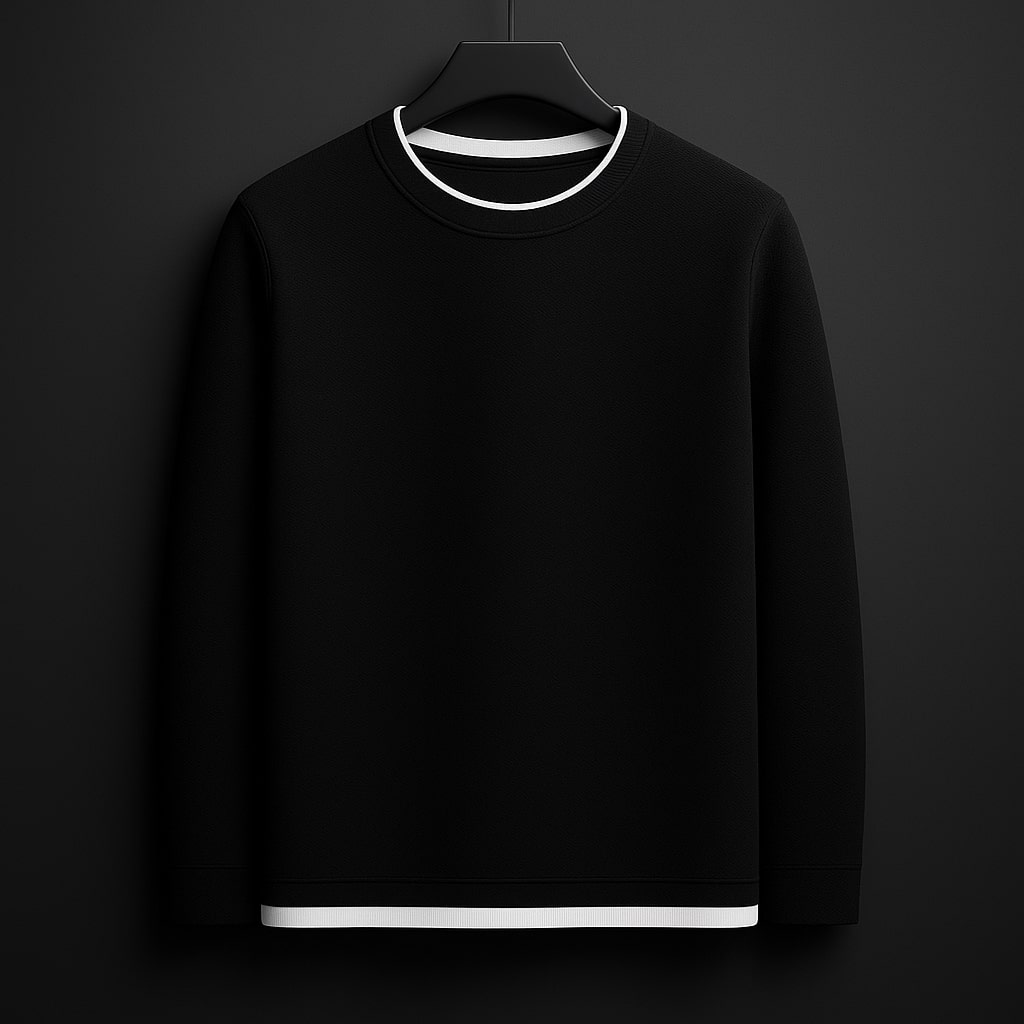 Kaspy Men’s Popcorn Knit Full-Sleeve T-Shirt – Premium Textured Knit