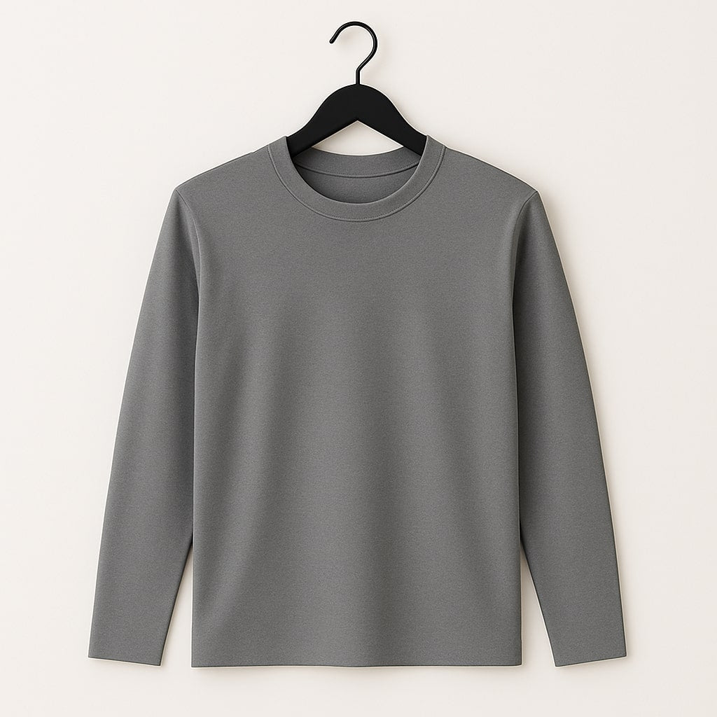 KASPY Men’s Solid Full Sleeve Polyester T-Shirt| Soft Dri-Fit Fabric