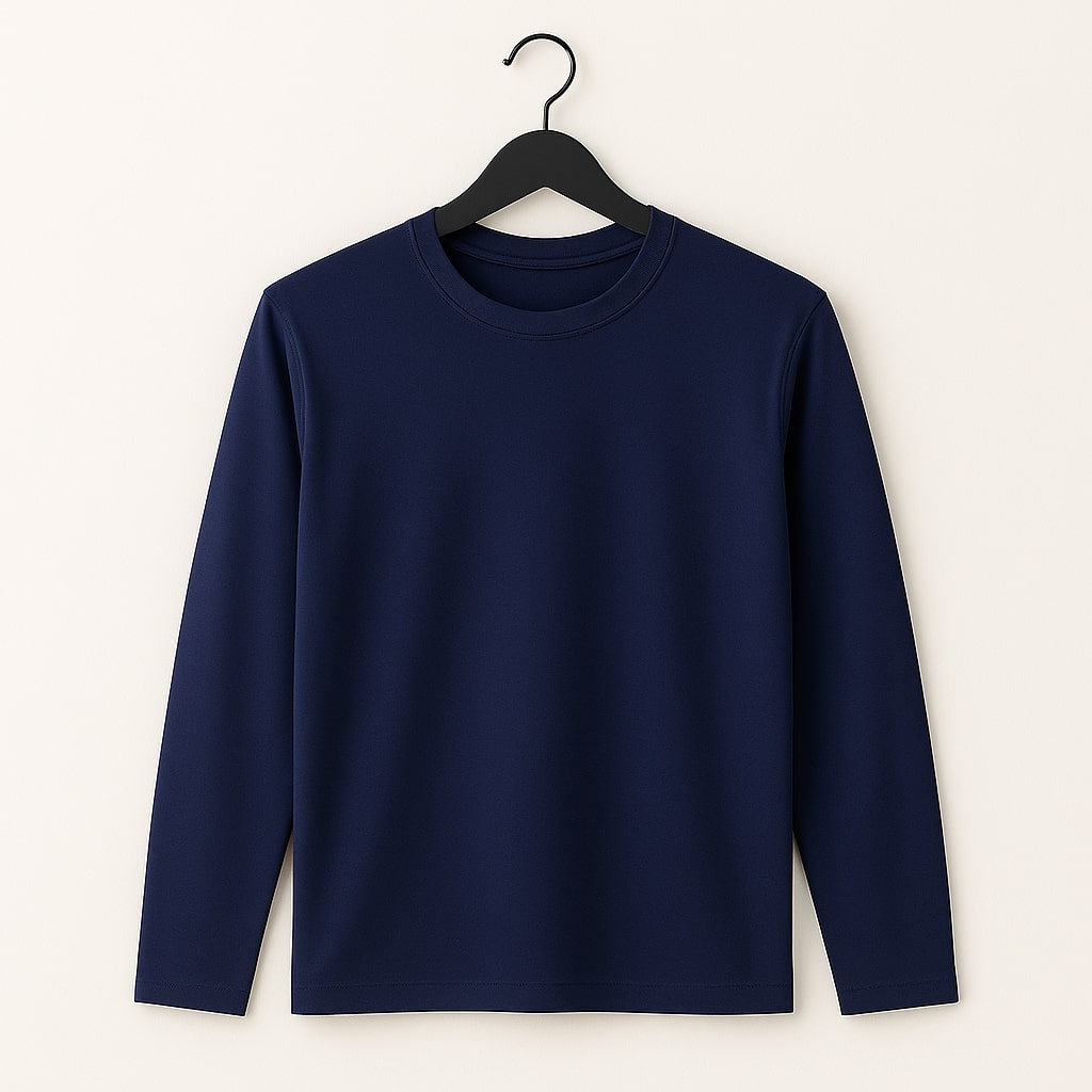 KASPY Men’s Solid Full Sleeve Polyester T-Shirt| Soft Dri-Fit Fabric