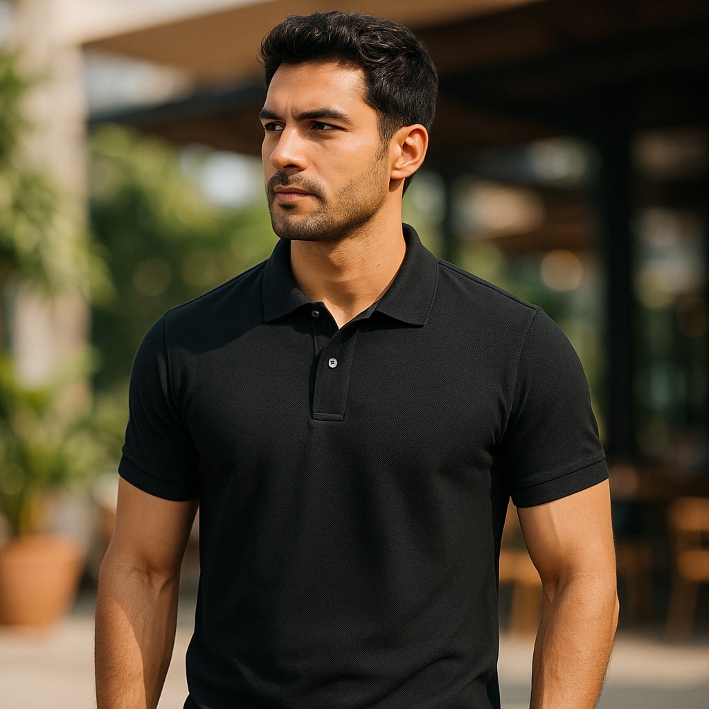 Kaspy Mens Polo T-Shirt – Premium Polyester Knit, Half Sleeve