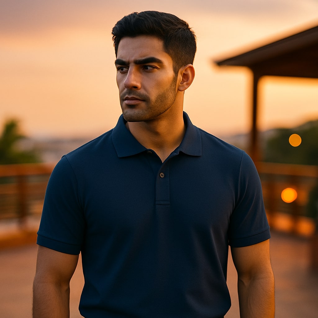 Kaspy Mens Polo T-Shirt – Premium Polyester Knit, Half Sleeve