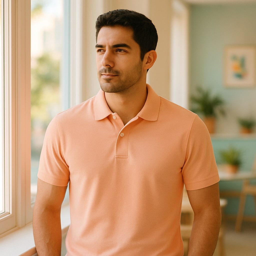 Kaspy Mens Polo T-Shirt – Premium Polyester Knit, Half Sleeve