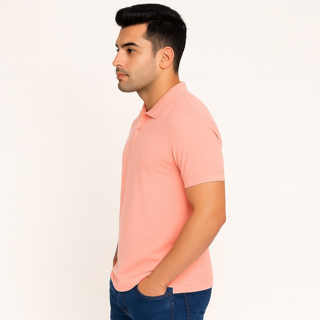 Kaspy Mens Polo T-Shirt – Premium Polyester Knit, Half Sleeve
