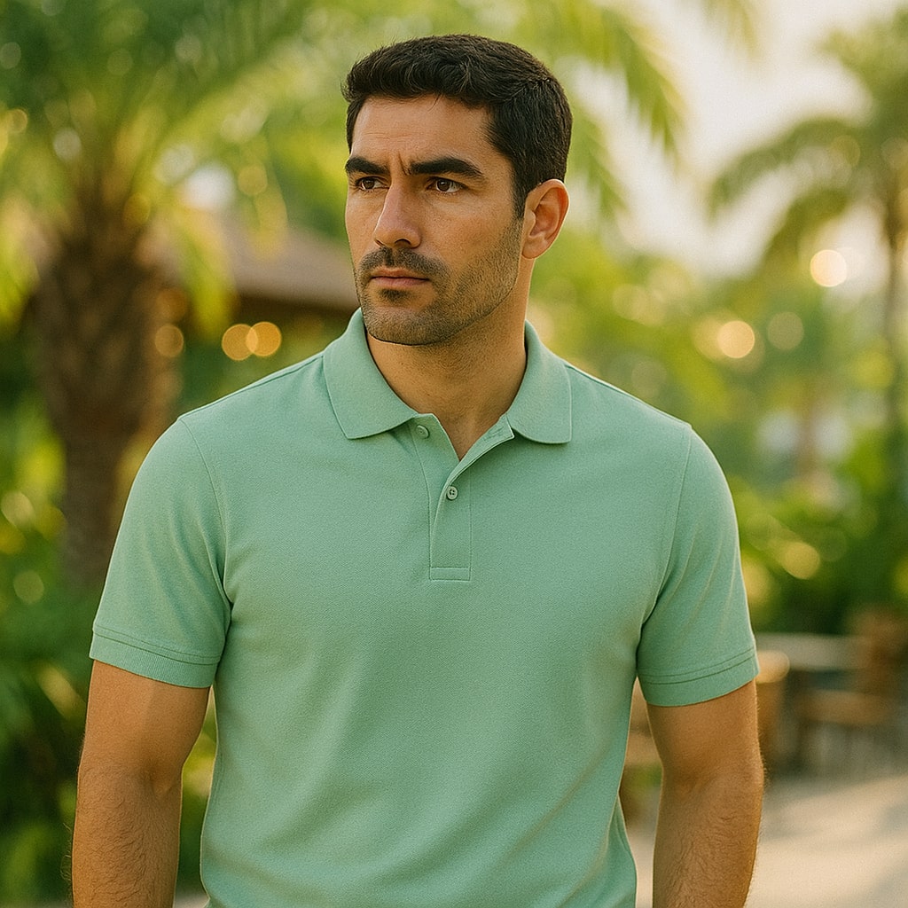 Kaspy Mens Polo T-Shirt – Premium Polyester Knit, Half Sleeve