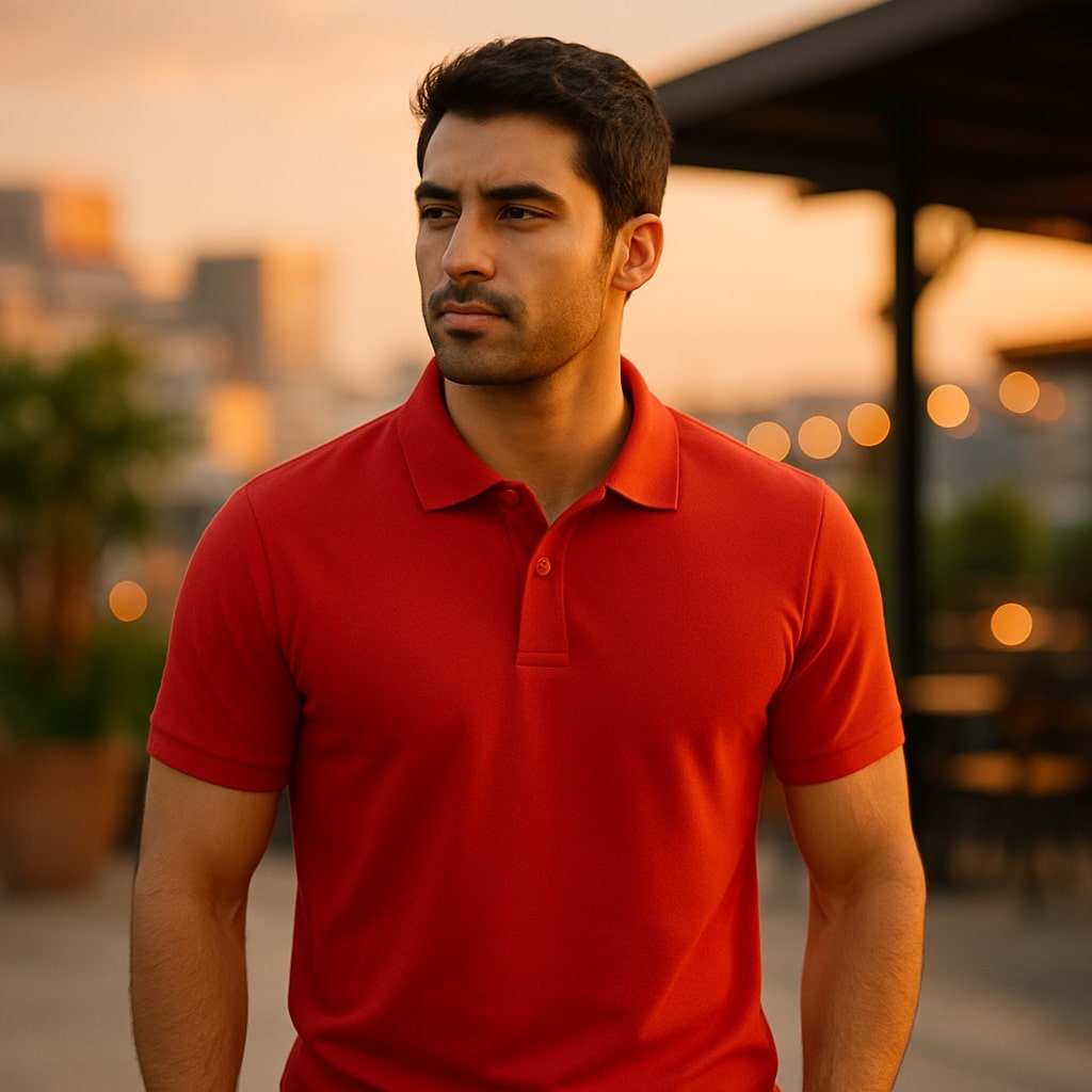 Kaspy Mens Polo T-Shirt – Premium Polyester Knit, Half Sleeve