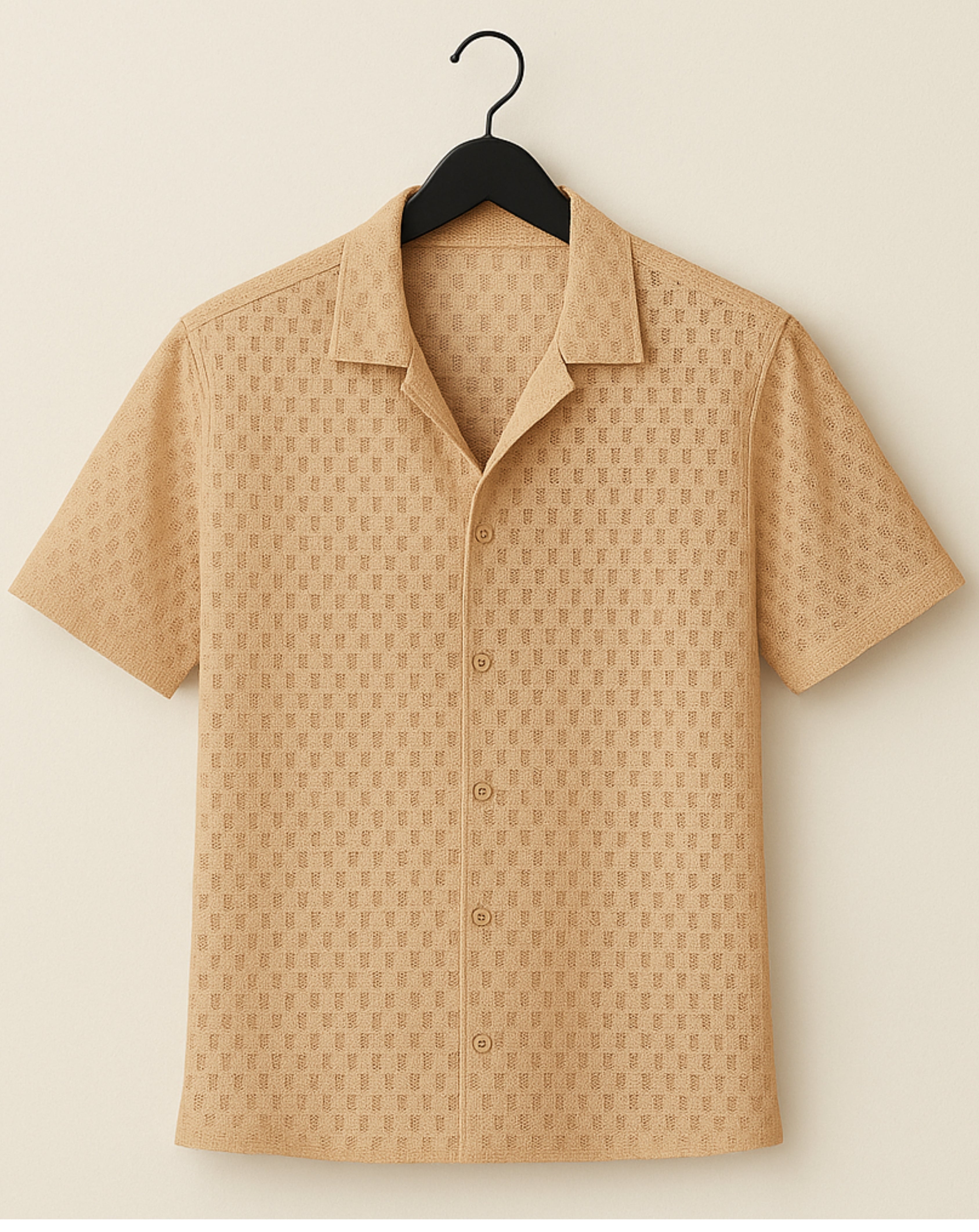 Kaspy Men’s Crochet Short-Sleeve Shirt | 6 Colours